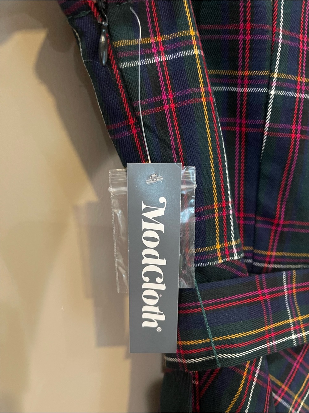 Modcloth Plaid Dress with White Collar - Picture 8 of 8